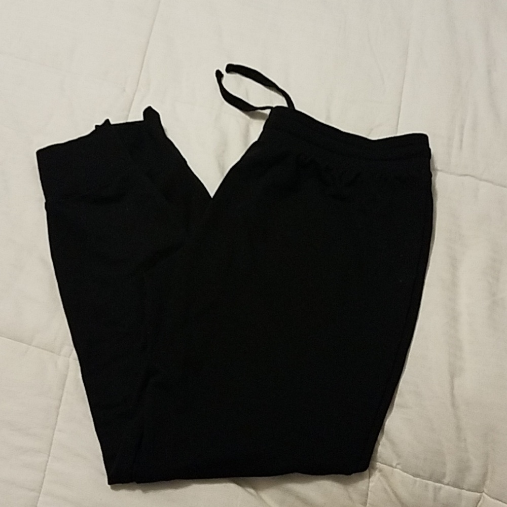 Black sweatpants with cuff leg